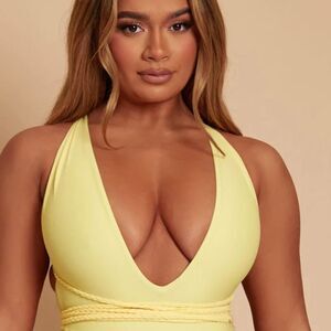 Brand New Mars The Label Tube Top Yellow Size 8